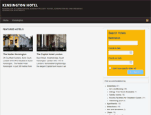 Tablet Screenshot of kensingtonlondonhotels.co.uk